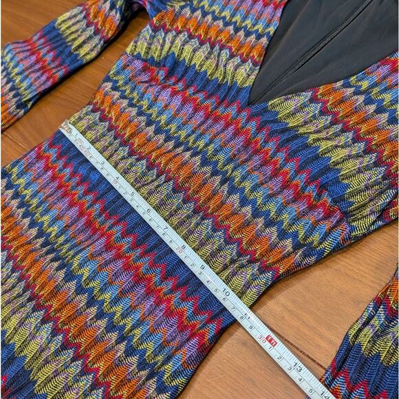 Ramy Brook Maya Striped Zigzag Flare-Sleeve A-line Mini Dress, size XXS - Picture 7 of 10